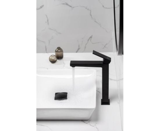 Washbasin faucet KFA Logon black with Click-Clack siphon