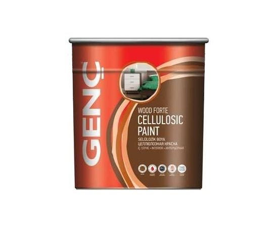 Нитрокраска Genc Wood Forte Cellulosic Paint глянцевая белая 750 мл