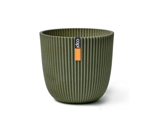 Flower pot Capi Europe Planter ball Groove 16,5x15cm green