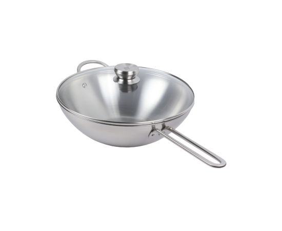 Stainless steel wok pan with lid Zwilling 602046 30cm