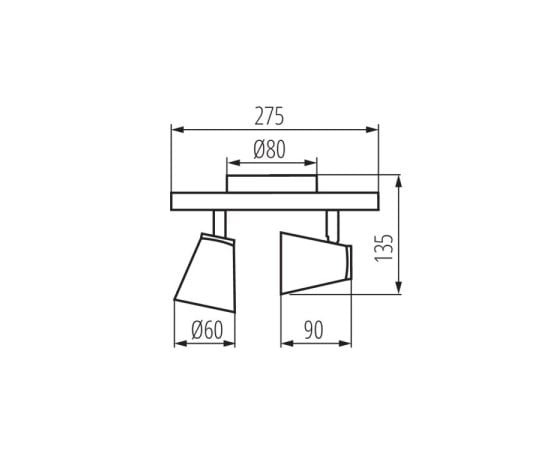 Cветильник спотовый Kanlux ENALI EL-2I W 28762 GU10 2x MAX 35W