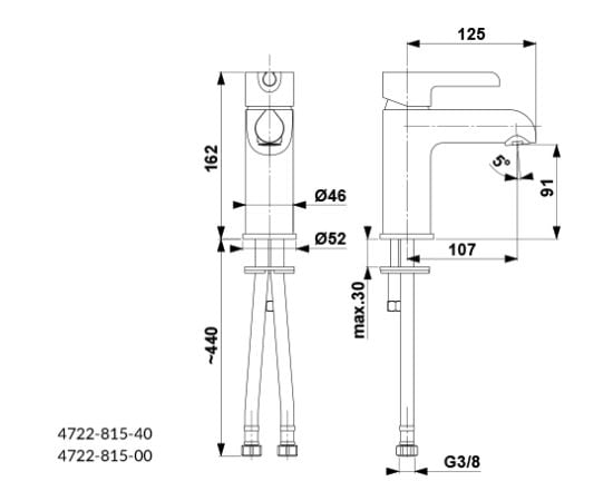 Washbasin faucet KFA Angelit chrome