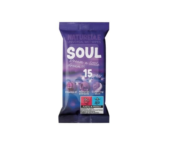 Салфетки влажные универсальные Naturelle Soul 15шт