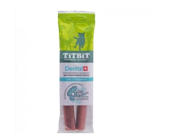 Snack chewable with beef of medium breeds TitBit DENTAL+