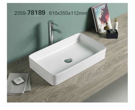 Washbasin Pate Square 78189 Glossy white