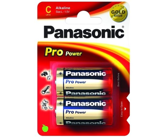 Батарейка Алкалиновая Panasonic LR14 ProPower С 2 шт