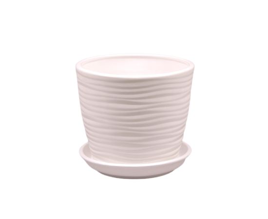 Ceramic pot Oriana Gracia Volna №3 2,2 L white