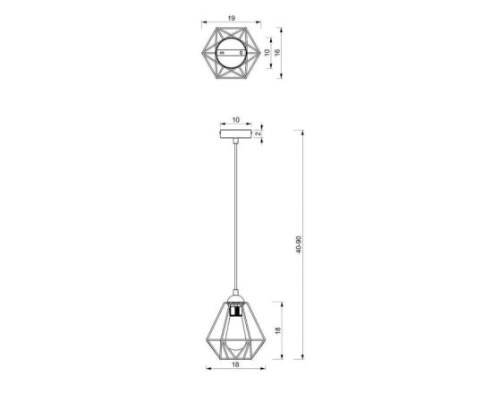 საკიდელი LUMINEX Basket 1 E27 1x MAX 60W chrom 661