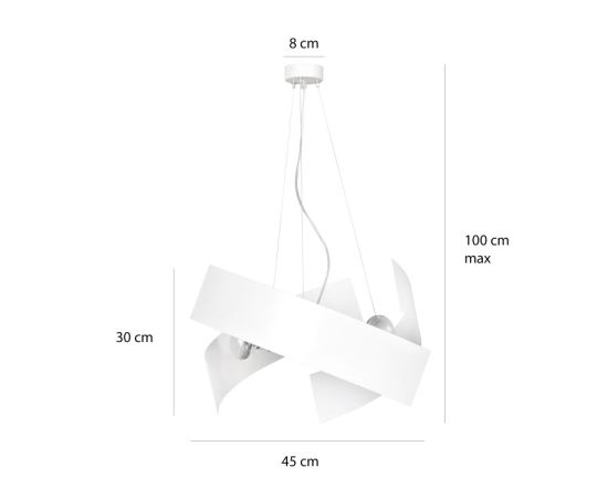 Chandelier EMIBIG MODO E27 3x MAX 40W white