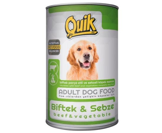 Canned food for dogs Quik beef and vegetables 415g