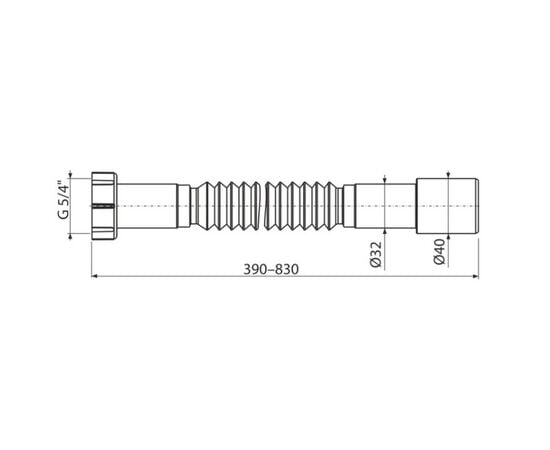 მიერთება მოქნილი Alcadrain A750 5/4"x32/40