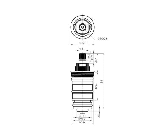 კარტრიჯი თერმოსტატით Rubineta Thermo-10 636357