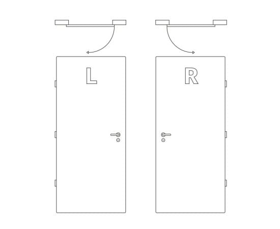 Дверь металлическая внутреннее открывание Doors 815-3D Left 960x2200mm MDF графит