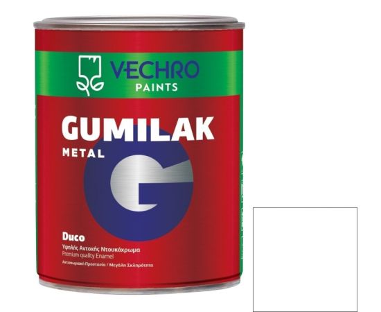 საღებავი ლითონის Vechro Gumilak Metal Duco თეთრი 750 მლ