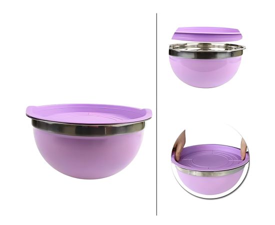 Metal bowl with lid DongFang 022-22 22379 22cm