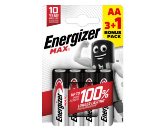 Батарейка Energizer AA CHP4 3+1 Max Alk