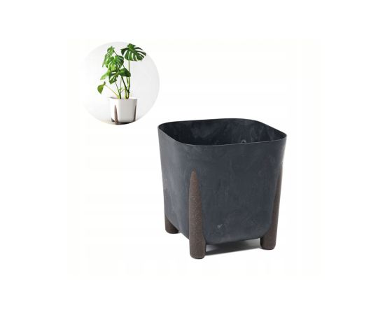 Flower pot black Lamela FRIDA ECO 29 l