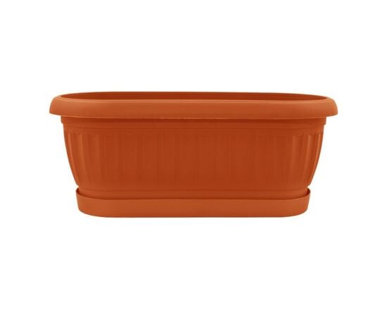 Plastic flower pot with a stand for cactus ALEANA Terra 26,5x11,5 terracotta