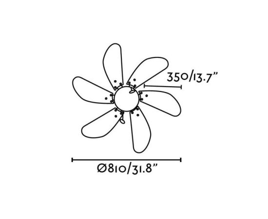 ვენტილატორი PALAO E14 1х40W Ø820მმ ღია ხისფერი