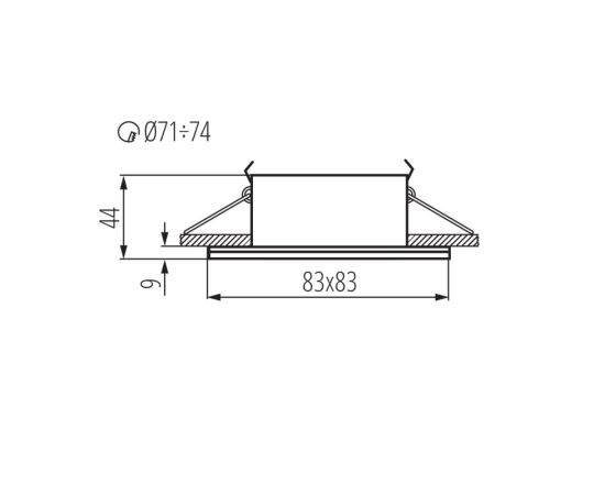 Lamp point Kanlux 26301 QULES AC L-C/M GU10 aluminum