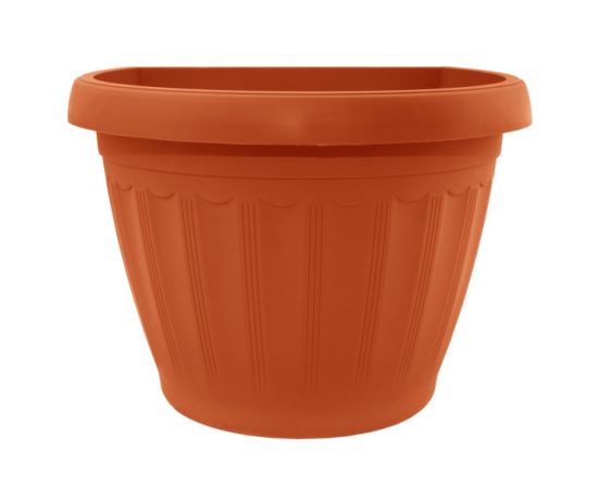 Plastic flower pot wall-mounted Aleana Terra 22х16 terracotta