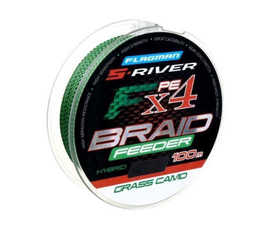 Cord Flagman S-River Feeder PE Hybrid Braid X4 100 m 0.18 mm