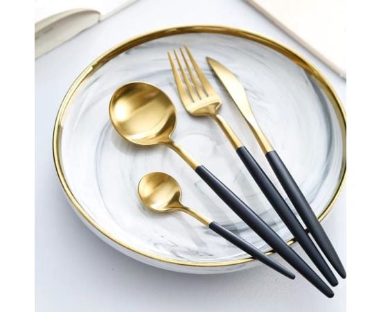 Knife-fork set metal 4pcs KS-888