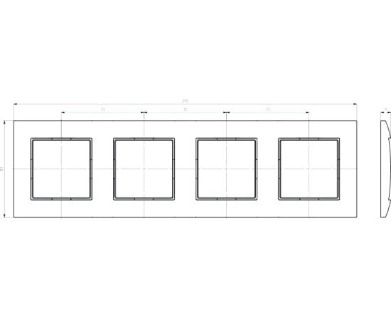 Frame Ospel Aria R-4U/00 4 sectional white