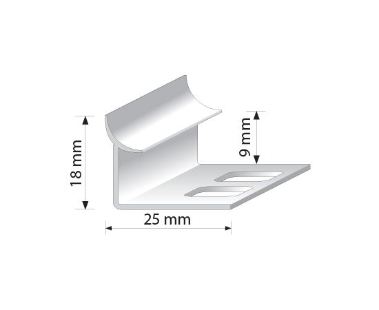 Aluminum profile inside SALAG A03962 9mm/2,5m gold