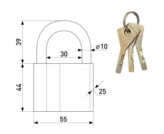 Padlock Soller №60 113-023 reinforced