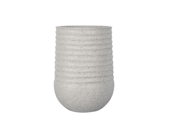 Керамический горшок Mega Collections Titan Heron Egg Vase Rib Beige D28H37