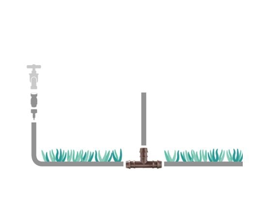 Tee connector for drip tube GF GF80006288 14x16 mm 10 pcs