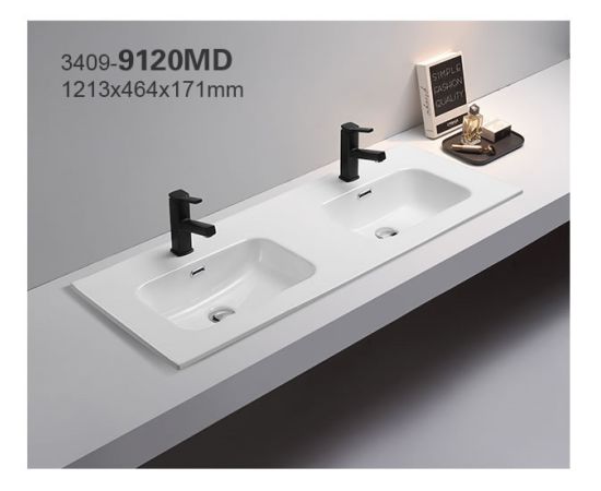 Furniture double washbasin Pate 9120MD Glossy white