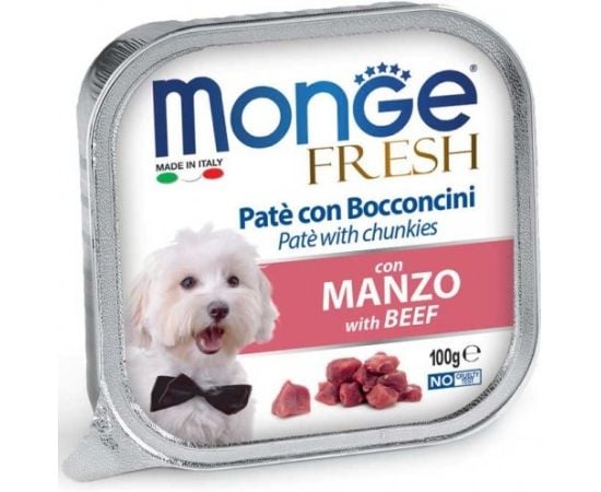 Wet food for adult dogs beef Monge 100 g