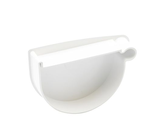 Funnel cap right white RainWay 90mm