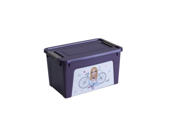 Container with decor Aleana Smart Box 3,5l purple