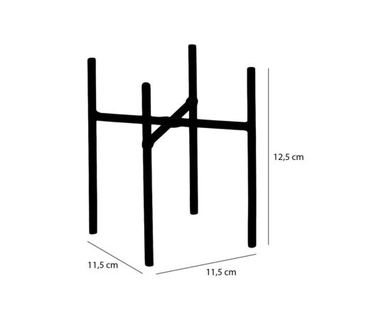 Подставка для горшков черная Ascot 12.5x11.5 см
