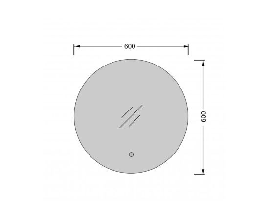 Mirror with light and sensor ECLIPSE D60 S 60 cm