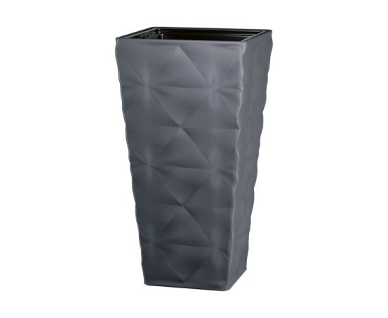 Flowerpot FORM PLASTIC Diva Slim square 40 anthracite 4680-014