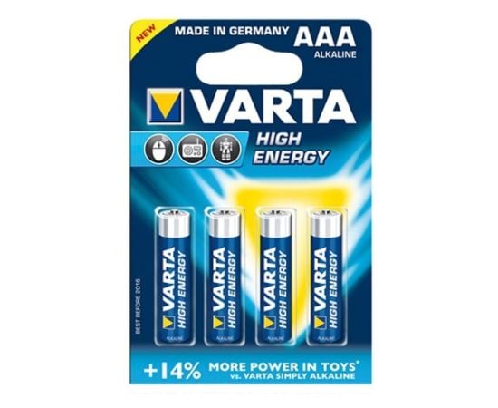 ელემენტი VARTA High Energy AAA Alkaline 4 ც