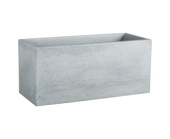 Pot plastic Scheurich STONY C-CUBE LONG GRAY 60/240