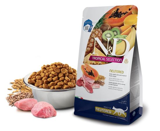 Cat food Farmina N&D Tropical Selection Neutered lamb 4+1 kg