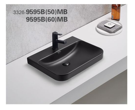 Furniture washbasin Pate 9595B(50)MB Matt black