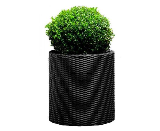 Горшок цветочный Keter Cylinder Planter Large 43.7x43.7x44.3 см серый