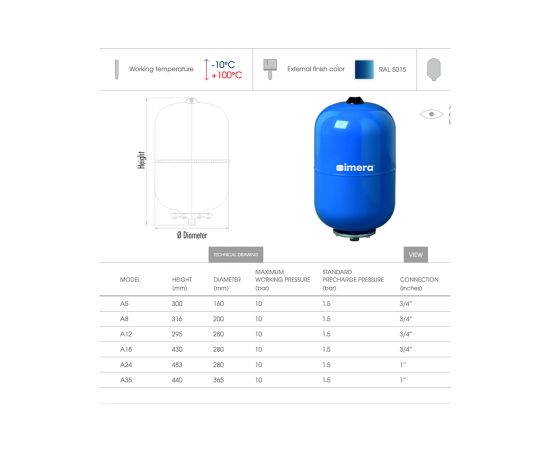 Water pressure tank Imera A12