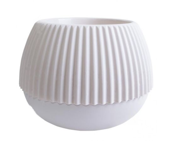 Pot plastic Aleana Boho d10 white rose