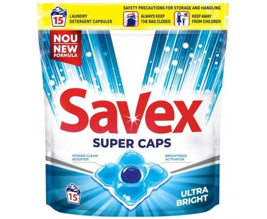 Капсулы для стирки Savex 15шт Caps 2in1 Arctic (6)