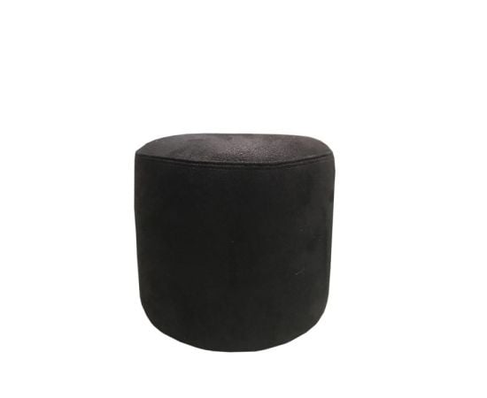 Pouf round alcantara 34х30 black