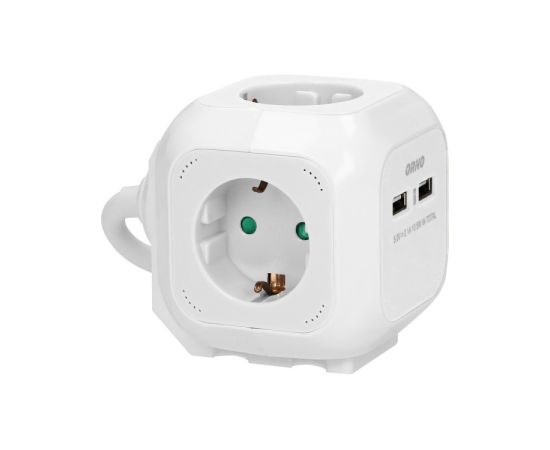 Extender cube ORNO 4x1.4m 2 USB-A Schuko white