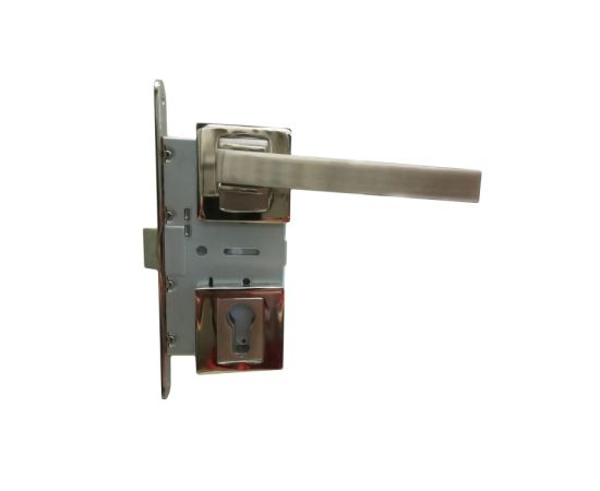 Set handle and lock BT Group ATLAS AGB 70 mm. nickel